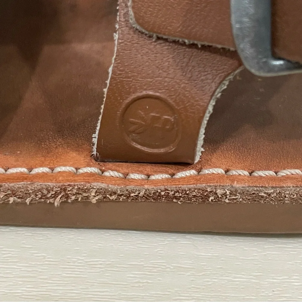Freshly Picked Brown Leather Kids Sandals
